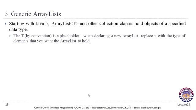 L28 -V2 - ArrayLists in Java