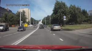 По центру Кемерово, видео с регистратора