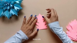 DIY 3D Paper Snowflake ❄️ Chirstmas Craft | how to make 3D snowflake ❄️