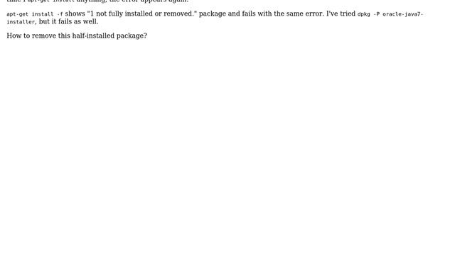 Ubuntu: How to remove a half-installed package? (Sun JDK - Java)? (2 Solutions!!) смотреть онлайн