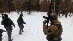Встречный бой Играем в страйкбол зимой Airsoft