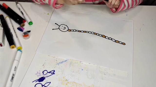 КАК НАРИСОВАТЬ ГУСЕНИЦУ - РАЗВИВАЮЩЕЕ ВИДЕО смотреть онлайн