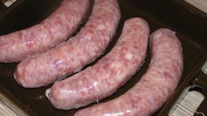 Запеченные купаты со спагетти