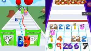 Merge Alphabet Dino Run Vs Merge Number Run ⭐ Number Lore ⭐ Merge Gameplay ⭐ Abcdefghijkuvwxyz