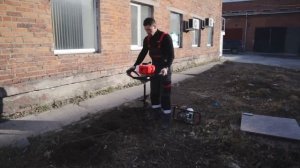 Видеообзор  4-х тактного мотобур GX 370 Verton против  2-х тактного  мотобура VERTON МБ -56.