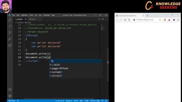 JAVASCRIPT: Conditional Control Structure, Iterative Control Structure, and Break Keyword
