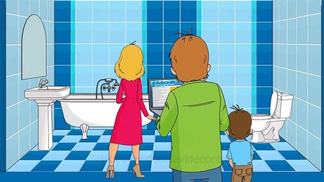 Рисованный рекламный ролик для сети магазинов сантехники/"Афоня"(СПб) смотреть онлайн