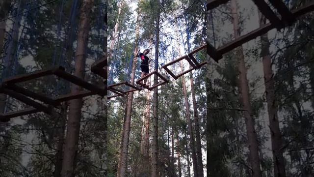 Самое красивое прохождение верёвочного парка😄