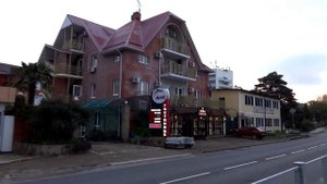 Гостиница "Черное море" на улице Лазарева, в Лазаревском, Сочи. Март 2015. Lazarevskoe SOCHI RUSSIA