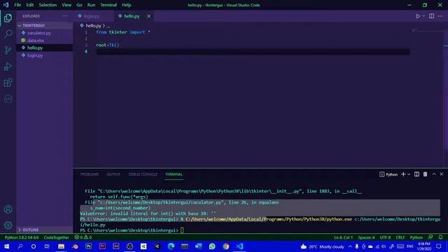 HOW TO ADD TITLE FOR OUR APP|USING TKINTER|#THECODERTAMIL #TK #TKINTER
