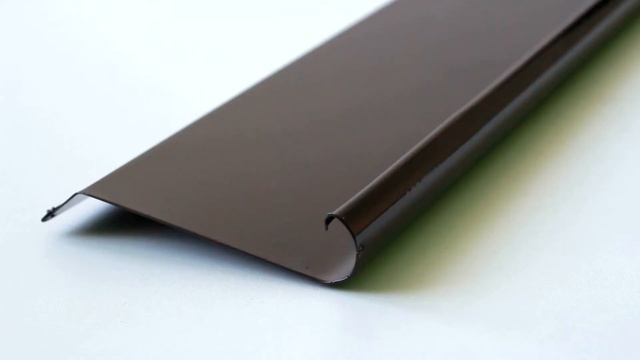 Ламель для забора-жалюзи "Гамма 156", двухсторонний полиэстр RAL 8019 смотреть онлайн