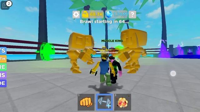 Играем в роблокс в игру под названием Muscle Legends смотреть онлайн