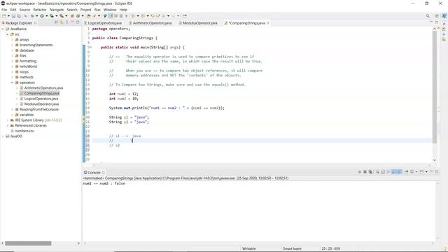 Java - Comparing Strings using == and equals(). The string constant pool explained. смотреть онлайн