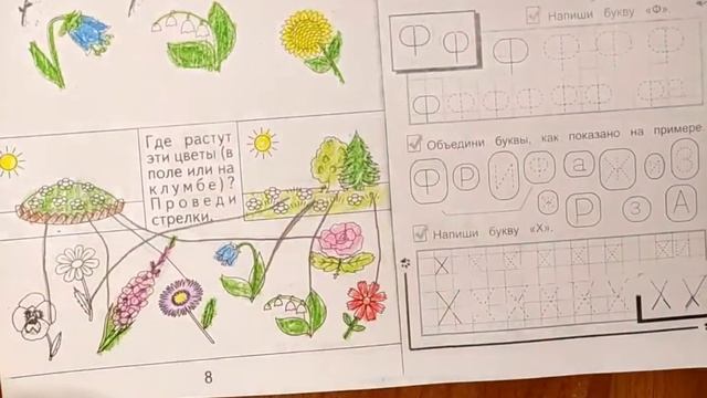 Занятие 22 для детей 4-5 лет. Цветы. Буква Ф. Состав числа 5. смотреть онлайн
