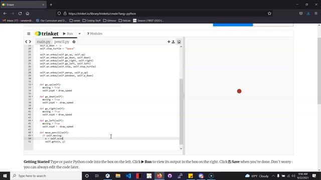 Trinket Python Turtle Drawing App Tutorial