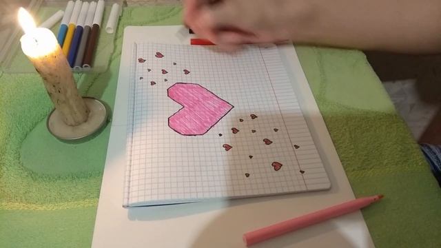 Сердечки рисунки по клеткам