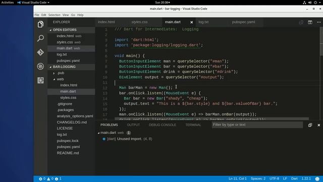 Dart for Intermediates: Logging 01 смотреть онлайн