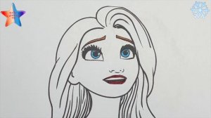 Coloring Disney Frozen 2 Princess Anna & Elsa Coloring Pages
