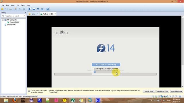 Install Fedora 14 on VMware without Easy Install смотреть онлайн