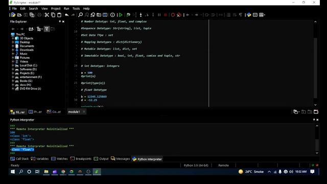 Python Tutorial in Hindi #5. Datatypes in #python