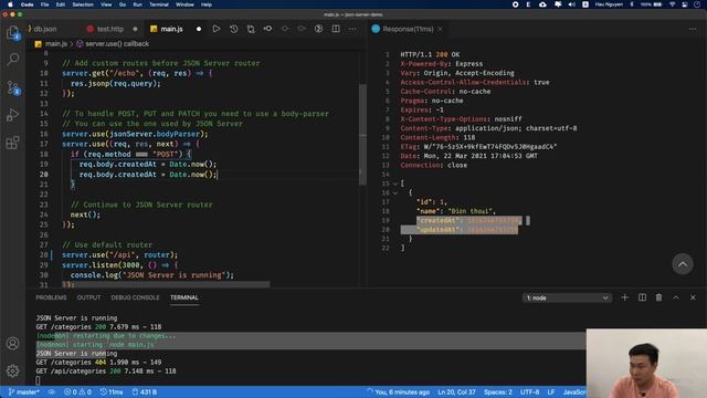 JSON Server 04 - Gọi API trực tiếp trong VSCode với Rest Client extension ? смотреть онлайн