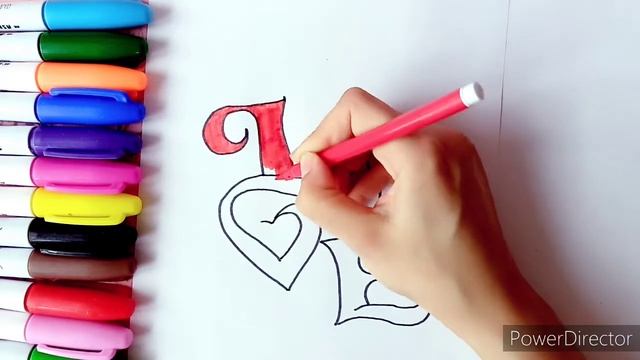 Как красиво написать слово Love/Любовь) смотреть онлайн