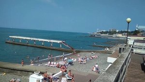 Пляж военного санатория Сочинский. 1 августа.