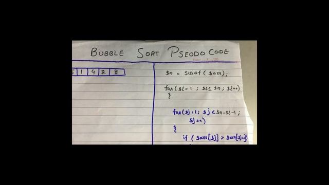 Bubble Sort Algorithm | Analysis | Time Complexity | Pseudo Code