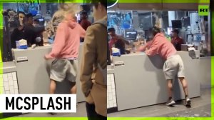 ‘Not lovin’ it’ | McDonald’s employee throws drink in rowdy customer’s face