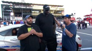 Adam Sandler, Kevin James and Shaq sing "Lady and Gentleman Start Your Engines!" | NASCAR Daytona