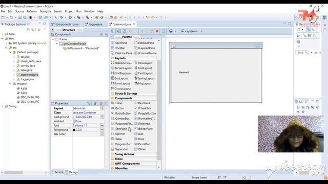 #9 JPasswordField in Swing | Component of Swing | Java GUI | Hindi смотреть онлайн