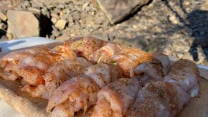 СОЧНЫЙ КУРИНЫЙ ШАШЛЫК?РУЛЕТЫ ИЗ КУРИЦЫ НА МАНГАЛЕ#кебаб#мангал#шашлык#еда#мегавкусно#жариммясо#едим
