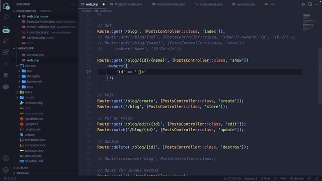 Routes with Expressions in Laravel 9 | Full Laravel 9 Course | Laravel For Beginners | Learn Larave смотреть онлайн