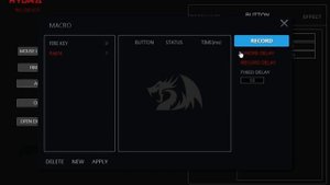 Создание макроса в ПО мыши Redragon Hydra