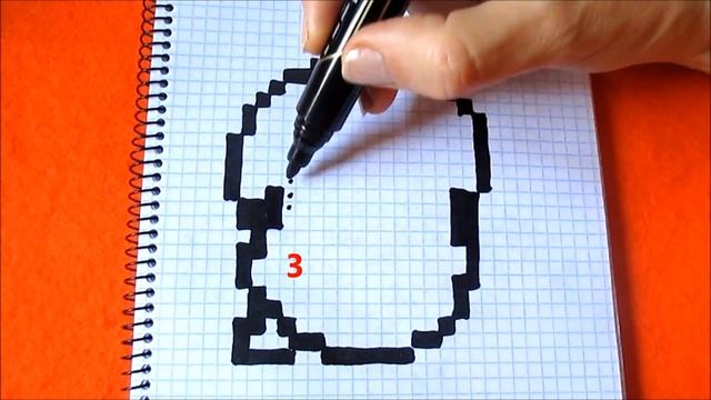 Амбер Бравл Старс Как рисовать по клеточкам Простые рисунки Brawl Stars Amber How to Draw Pixel Art смотреть онлайн