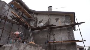 декоративная  штукатурка  фасада  дома  утеплённый  пенопластом.  мастер  класс