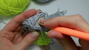 ? КАК ПРИКРЕПИТЬ ВОЛОСЫ ВЯЗАНОЙ КУКЛЕ. ? HOW TO MAKE HAIR ON CROCHET DOLL