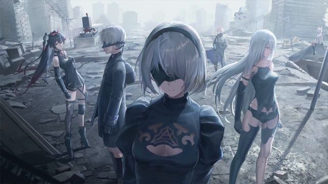 NieR Automata X Punishing Gray Raven WallPaper смотреть онлайн