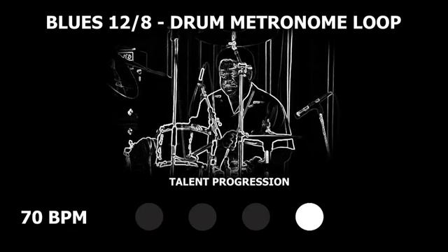 Blues 12/8 | Drum Metronome Loop | 70 BPM смотреть онлайн