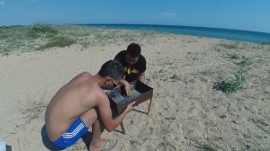 Крым, село Молочное, отдыхаем с палаткой дикарями