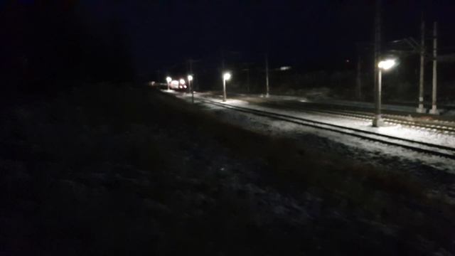Пригородный электропоезд ЭТ2М-095 Москва-Ленинградская-Конаково ГРЭС