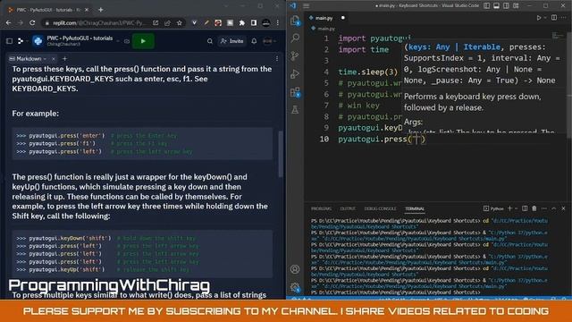 2 Keyboard Controlling | PyAutoGUI in python | What is Pyautogui in ...