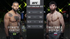UFC Vegas 50 Магомед Анкалаев vs Тиаго Сантос Обзор на Бой Анкалаев vs Сантос Santos vs Ankalaev ЮФС