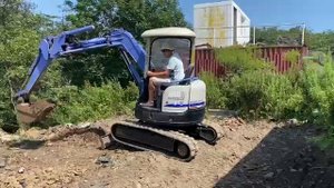 Видео мини-экскаватор Mitsubishi MM30SR гусеничный экскаватор японский, в России не эксплуатировалс