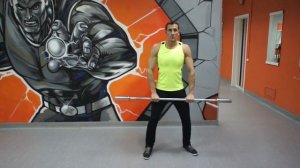 Подъемы штанги перед собой стоя