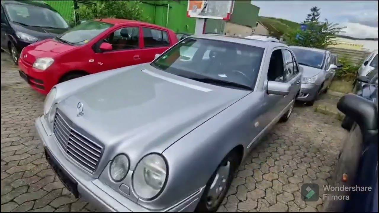 Авторазбор на немецкие марки. Мерседес в 210  кузове на запчасти ,обзор состояния.Машинокомплект
