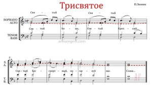 Трисвятое (Святый Боже) П.Звоника - Альтовая партия