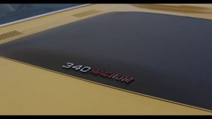 Hood of a Dodge Magnum 340 with classic lettering