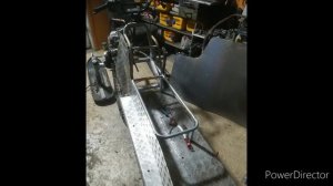 Самодельный Снегоход из алюминия и двигателем от квадроцикла.