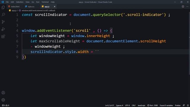 How To Create a Scroll indicator Using HTML & CSS & Javascript смотреть онлайн
